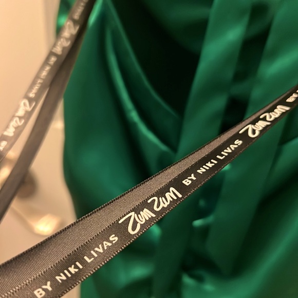 Green silk dress - Zam Zam by NIKI LIVAS - Picture 5 of 6